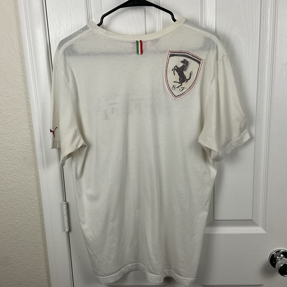 Puma Ferrari Men’s White T-Shirt Campione Del Mondo, Size L (Pre-Owned) - Picture 2 of 14